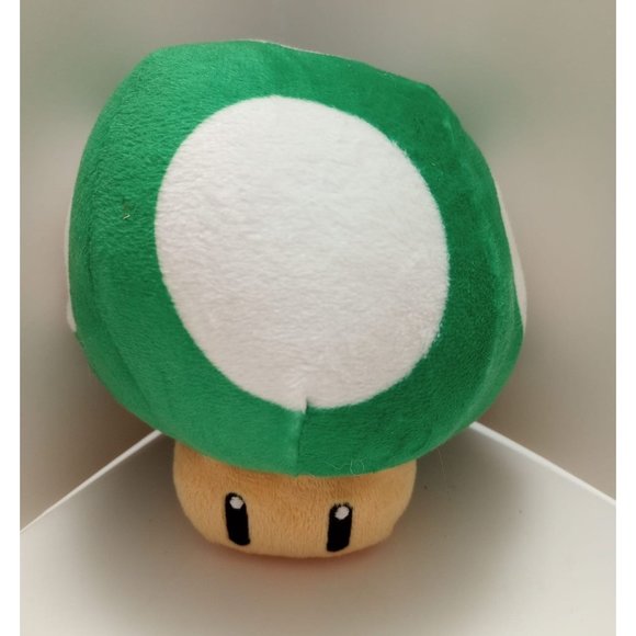2019 Nintendo SUPER MARIO 1-UP Green Mushroom 6" Plush Toy - Picture 1 of 2